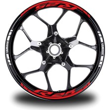 Çınarrium Yamaha YZF-R25 2016 Kırmızı Motosiklet Beyaz Sticker Etiket Model