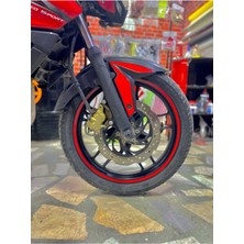 Çınarrium Yeni Özel  Motosiklet Jant Şeridi Kırmızı Sağ-Sol/ön-Arka