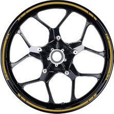 Yazısız Uzun Kısa Kesikli Tek Renk 16'lı Jant Sticker Modeli