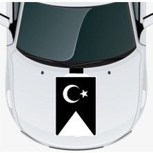 Çınarrium Türk Bayrağı 3 Oto Kaput Sticker 20 x 40 cm