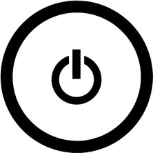 Stop Start Butonu Oto Özel Yeni Sticker Siyah 25 x 25 cm