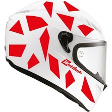 Kare Kırmızı Kamuflaj Kask Sticker Modeli 2