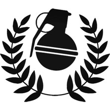 Grenade Army Sticker 20 x 16 cm