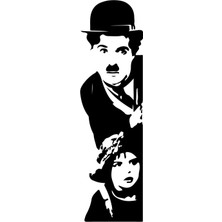 Charlie Chaplin ve Çocuk Sticker 30 x 90
