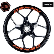 Neon Turuncu Cfmoto 450NK Yazılı 8 Li Jant Içi Yazı Sticker