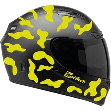 Çınarrium Neon Sarı Kamuflaj Kask Sticker Modeli 2