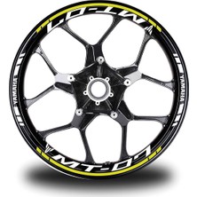 Koyu Sarı Yamaha FZ6R Takım Jant Sticker Etiket