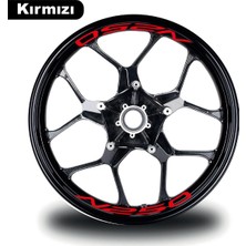 Bajaj N250 Jant Içi Yazı Sticker Modeli Kırmızı