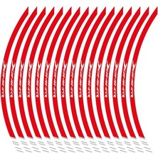 Çınarrium Bajaj Dominar 250-400 Baskılı Kırmızı Iki Renk Jant Sticker Etiket Modeli