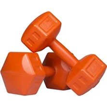 Spor 5 kg Turuncu Dambıl Seti 5 kg x 2 Adet Toplam 10 kg Ağırlık Seti