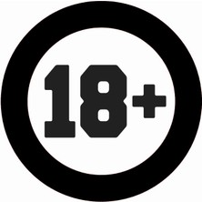 On Sekiz Yaş Üstü Sticker 20 x 20 cm