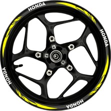 Honda Beyaz Yazılı  Sarı Pençe Şeritli