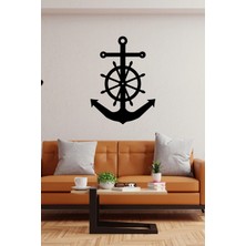 Çınarrium Gemici Dümeni ve Gemi Kancası Duvar Dekor Sticker 45 x 60 cm