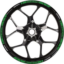 Çınarrium Bajaj Dominar 400 Baskılı Jant Dışı Şerit Motosiklet Sticker Etiket Modeli Yeşil