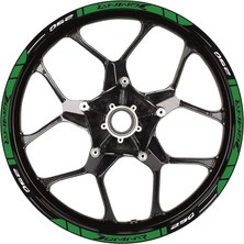 Çınarrium Bajaj Dominar 250 Baskılı Jant Dışı Şerit Motosiklet Sticker Etiket Modeli Yeşil