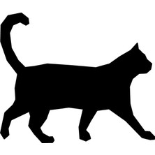 Çınarrium Geometrik Kedi Duvar Dekor Sticker 40 x 32 cm