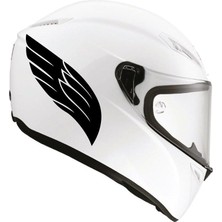 Tek Renk Kanat ( Wing Helmet Stickers ) Kask Sticker Etiket Modeli 4