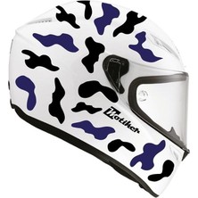 Çınarrium Siyah Mavi Kamuflaj Kask Sticker Modeli