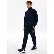 Jeep Lastikli Bel Standart Lacivert Erkek Eşofman Altı J4WM-EA7357