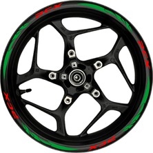 Pcx Kırmızı Yazılı  Yeşil Reflektif Pençe Şeritli