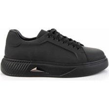 Mat Siyah Hakiki Deri Erkek Sneaker E01307279903