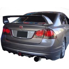 🚗 Honda Civic Fd6 Sağdan Çift Çıkış Mugen Rr Arka Ek | Dayanıklı Plastik | Boyasız