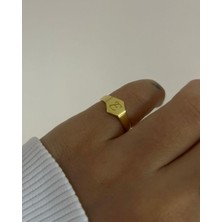 925 Gümüş | Ayarlanabilir Serçe Parmak Yüzüğü Istediğini Yazdır