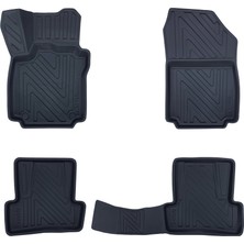 Renault Captur 2013-2019 4d Premium Havuzlu Oto Paspas - Karbon Desenli