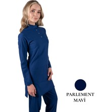 Likralı Doktor & Hemşire Forması Cerrahi Takım Siyah | Brl Tesettür Panda Flex