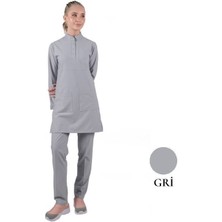 Likralı Doktor & Hemşire Forması Cerrahi Takım Siyah | Brl Tesettür Panda Flex