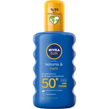 Sun Nıvea Sun Spf 50+ Koruma & Nem Nemlendirici Güneş Kremi Sprey 200 ml
