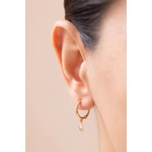 Minimal Güneş 14 Ayar Altın Küpe