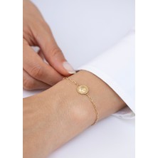 Vintage Retro Parıltı 14 Ayar Altın Bileklik