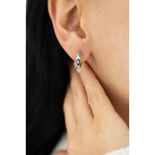 Cetaş Mine Nazar Halka 14 Ayar Altın Küpe