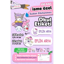 Okul Etiketi Kalem Defter Isimli Etiket Isim Yazılabilen Kawai - 190 Adet Özel Tasarım Etiket