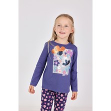 Kız Çocuk Çiçek Baskılı Bluz