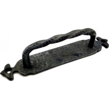 Antika Tarz Dekoratif Pirinç Burgulu Çekme Kol - 205X33 Mm, Oksit