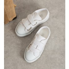Surpie Shoes Bantlı Işıklı Çocuk Ayakkabı 22-30 Numara Arası Erkek Çocuk Keten Düz Taban