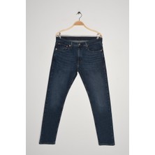 Levi's Levi’s® 512™ Slim Tapered Erkek Jean Pantolon - Indigo Düz Desenli Orta Kalınlık Denim