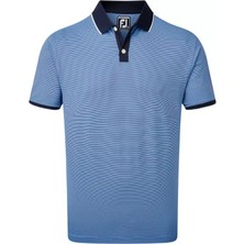 Footjoy Pique Ministripe Erkek Golf T-Shirt 84462 Mavi