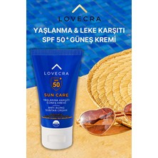 Lovecra Güneş Kremi Spf 50+ Yüksek Uva/uvb Koruma Yağsız Yaşlanma ve Leke Karşıtı Vücut Kremi 50ML