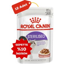 Royal Canin Gravy Kısırlaştırılmış Yetişkin Kedi Konservesi 12X85GR (12LI)