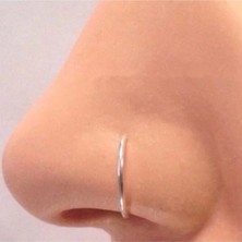 Bylin Cerrahi Çelik Ince Halka Piercing - 8 mm -Kalınlığı 0,8mm /1 Adet