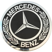 55.5 mm  Yapıştırma Jant Göbek Arması Takım (4 Adet) Mercedes