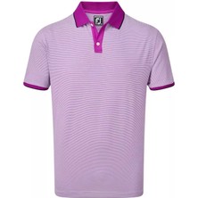 Footjoy Pique Ministripe Erkek Golf T-Shirt 84464 Mor