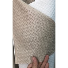 Kare Desenli Suni Deri Döşemelik Kumaş Mobilya,sandalye,koltuk ve Oto Döşeme Için Ideal ( Bej )