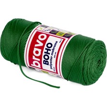 Boho Polyester Makrome Iplik 200 gr 230 Metre 4 mm (Renk Kodu: 172) Yeşil