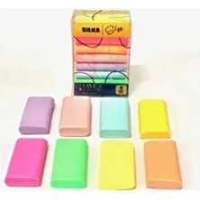 Silka Pastel Renkli Silgi Seti 8 Adet Farklı Renklerle Eğlenceli Yazım Deneyimi