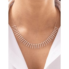 Zarif Sarkıt Taşlı 14 Ayar Altın Kolye