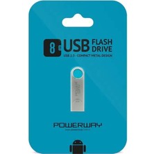 powerway Pw-8gb 8 GB USB 2.0 Mini Metal Flash Bellek